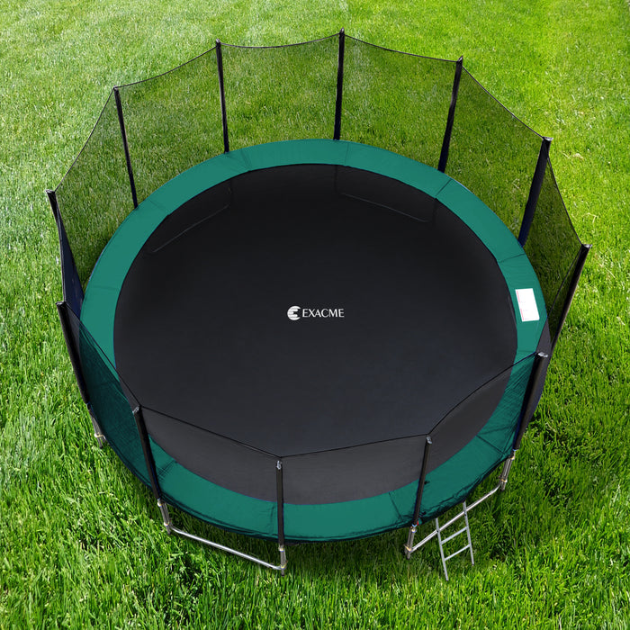 Exacme Upgraded Double-Sided Trampoline Pad 8 10 12 14 15 16ft, Replacement Safety Spring Cover Round, Waterproof Tear-Resistant, No Hole for Pole