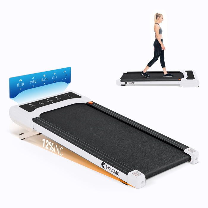 Walking Pad Treadmill with 12% Auto Incline, 4 in 1 Under Desk Treadmill for Home Office, 2.25HP Portable Walking Treadmill with LED Display, Remote Control, TM2117